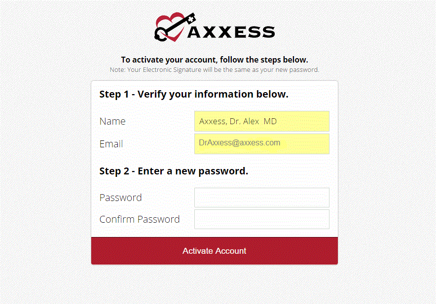 PP - Creating Password for New Physician