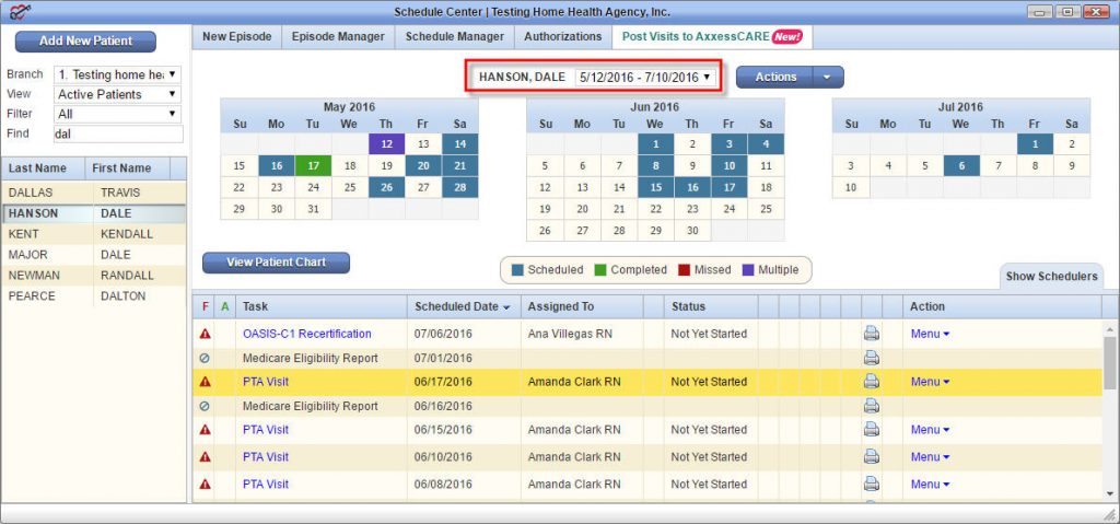 Schedule Center