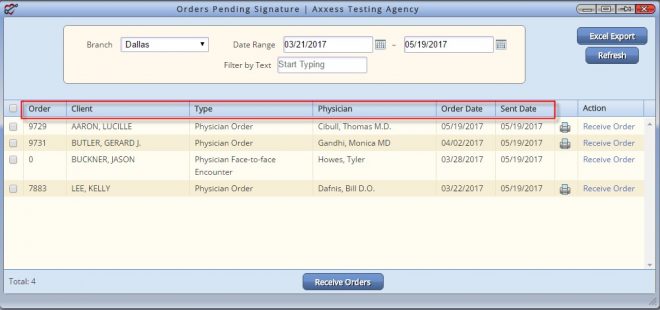 Orders Pending Signature